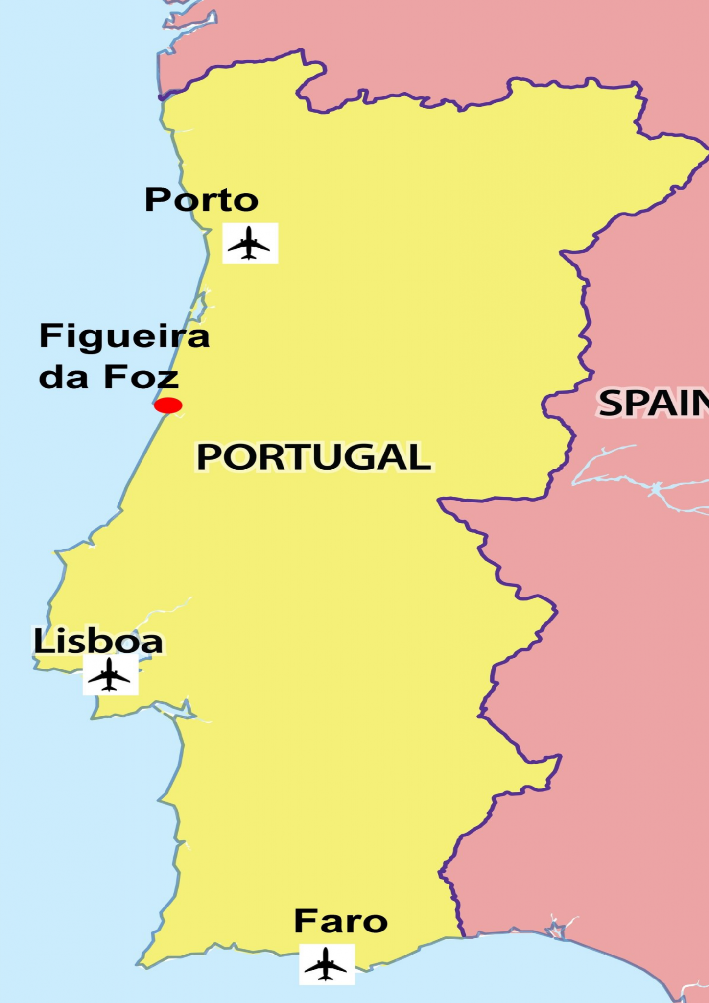 Portugal Map FDF And Airports 1448x2048 